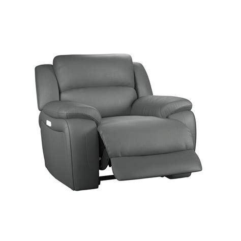 Endurance Grey Fabric Spencer Power Recliner Chair By Scs