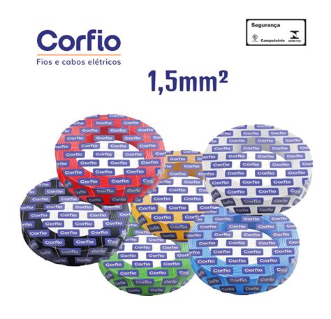 Cabo Cobre Flexível 1 5mm² 750v Rolo 100m Cores Corfio Sil