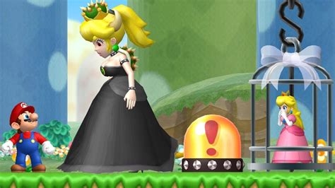 New Super Mario Bros Wii Bowsette Fight In The First Level Youtube