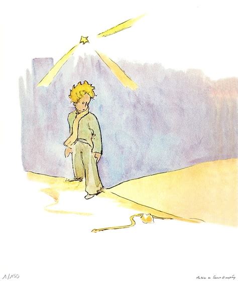 Le Petit Prince et le serpent par Antoine de Saint Exupéry 1943