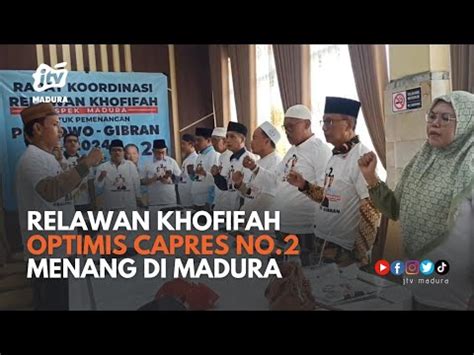 Relawan Khofifah Di Madura Optimis Prabowo Gibran Menang Sekali Putaran