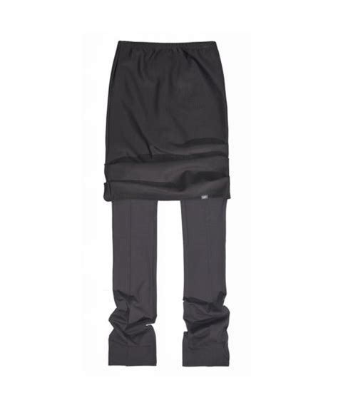 MUSINSA公式 HUG YOUR SKIN Jersey Skirt Layered Pants Charcoal