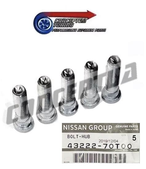 5 X Original Rear Wheel Bolt Hub Set For Nissan Juke F15 F15E 14 20