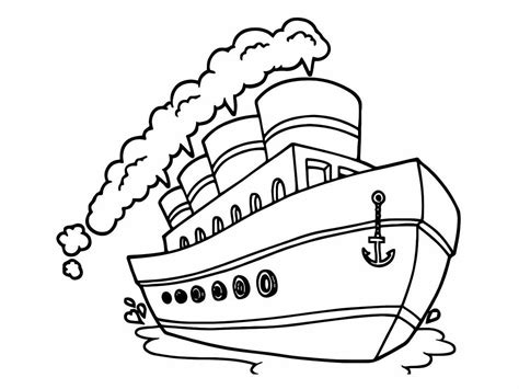 44 Desenhos De Barcos Para Colorir