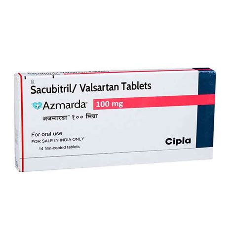 Sacubitril Valsartan Bulk Exporter Azmarda 100mg Tablet Third Contract