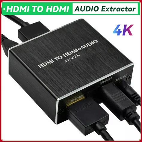 Extrator De Udio Hdmi K Splitter Para E Ptico Toslink Spdif Suporte