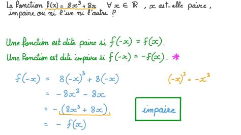 Vidéo Question Déterminer La Parité Dune Fonction Polynomiale Nagwa