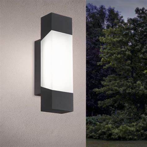 Gorzano Ip Led Outdoor Wall Light In Anthracite