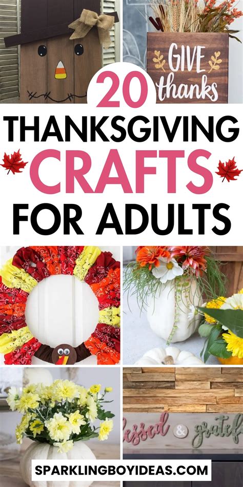 21 Best Thanksgiving Crafts for Adults - Sparkling Boy Ideas