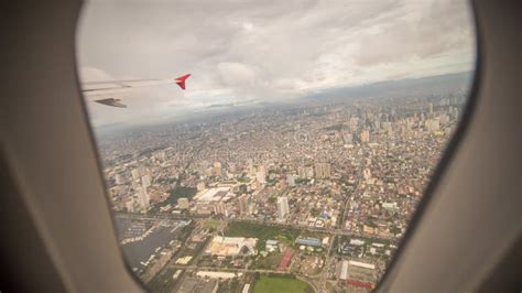 View from the Window of the Plane To the City of Manila. Philippines ...