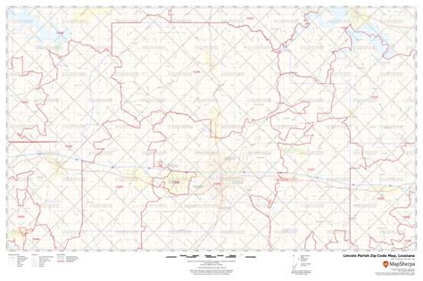 Lincoln Parish Zip Code Map Louisiana Lincoln Parish County Zip Codes