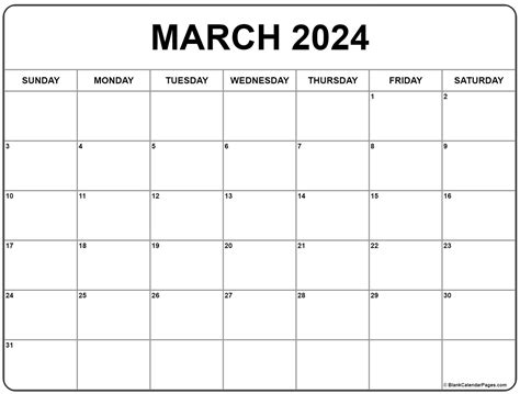 2024 March Calendar Free Printable Blank Calendar 2024 - Calendar ...