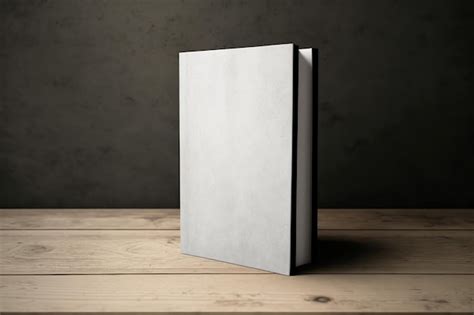 Maqueta De Portada De Libro De Textura Dura Con Un Libro Blanco Sobre