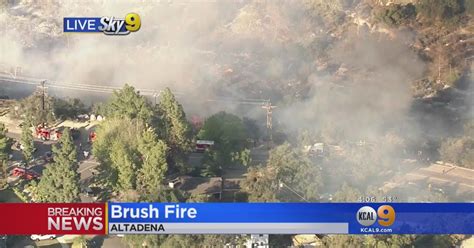 Crews Battle High Winds In Altadena Brush Fire CBS Los Angeles