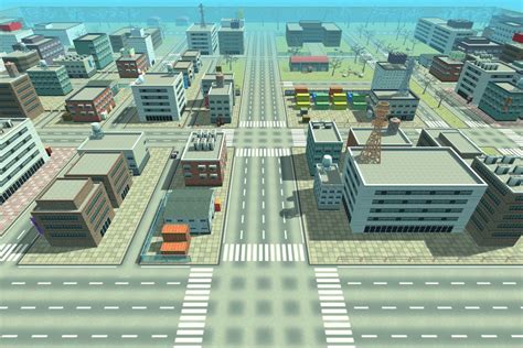 Low Poly Japanese City 3d Urban Unity Asset Store