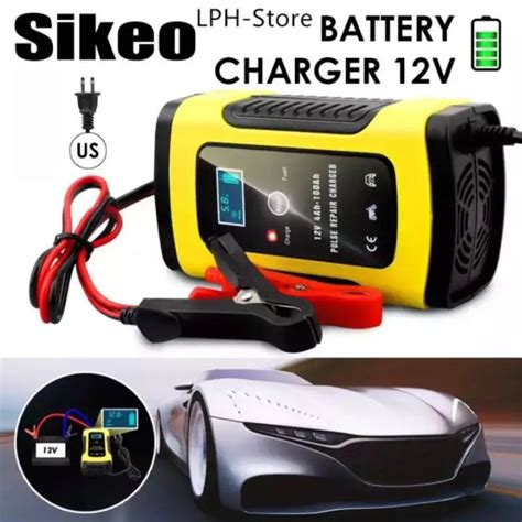 Full Automatic Car Battery Fast Power Charger V To V A Digital