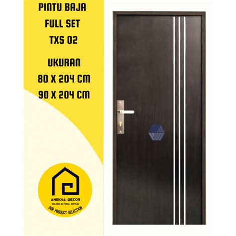 Jual Pintu Rumah Kamar Baja Kodai Txs Type Uk Kusen X Cm