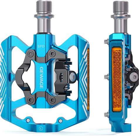 Gewage Spd Bike Pedals Dual Function Flat And Spd Pedals With