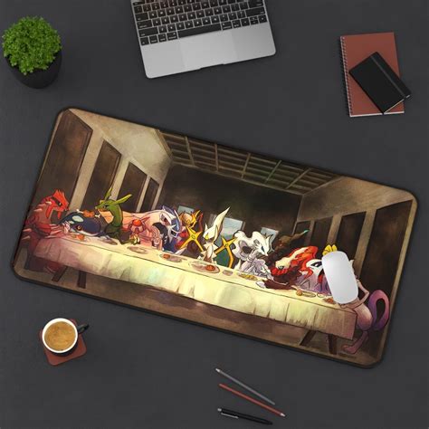 The Last Supper Pokemon Mousepad Pokemon Desk Mat Anime Desk Mat T