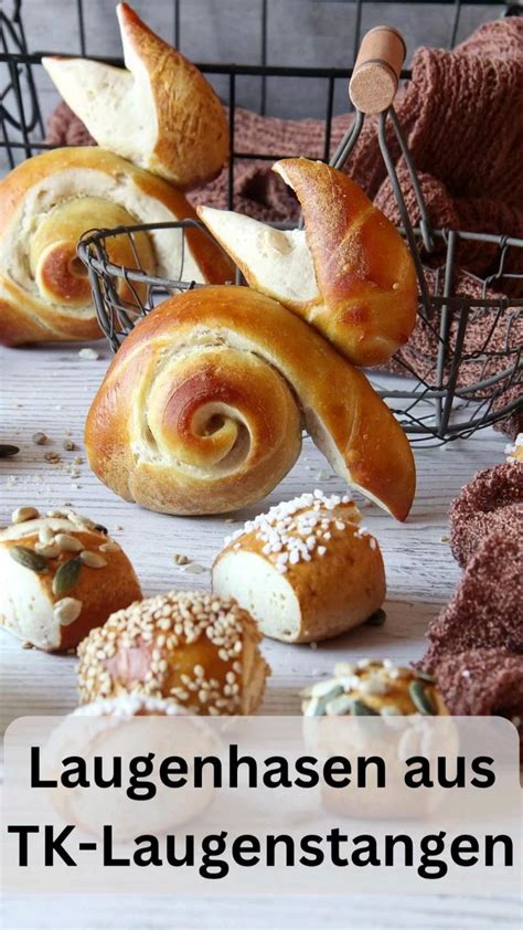 Laugen Hasen aus TK Laugenstangen für den Osterbrunch Essen und