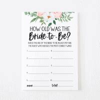 How Old Was The Bride Cards Greenery Modern Moh