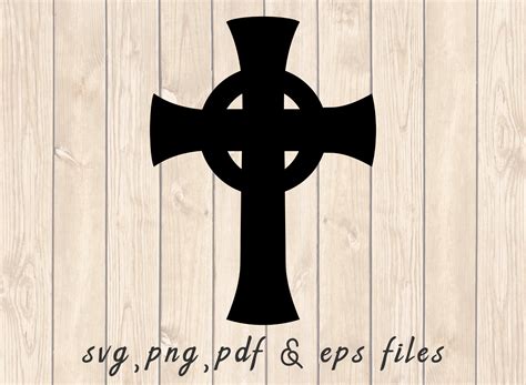 Simple Celtic Cross Silhouette SVG PNG PDF Craft Cutting File - Etsy