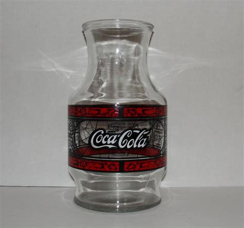 Glass Coca Cola Pitcher With Godfathers Pizza Logo And Glass Etsy