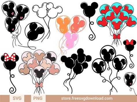 Mickey Mouse Balloons SVG Bundle (FSD-K84) - Store Free SVG Download