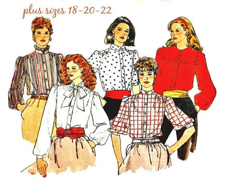 Uncut Plus Size Blouse Sewing Pattern S Butterick Etsy Plus