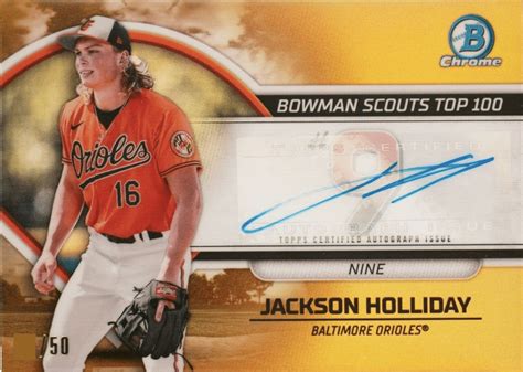 MLB Future Watch Jackson Holliday Baseball Cards Baltimore Orioles