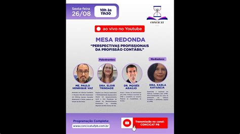 Mesa redonda Perspectivas profissionais da profissão Contábil YouTube