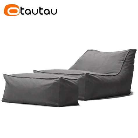 Otautau Outdoor Waterproof Oxford Chaise Lounge Pouf Cover No Filler