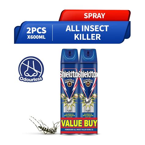 Shieldtox Powergard All Insect Killer Spray Odourless Ml Twin Pack