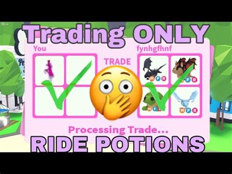 Trading Only Ride Potions In Adopt Me Youtube