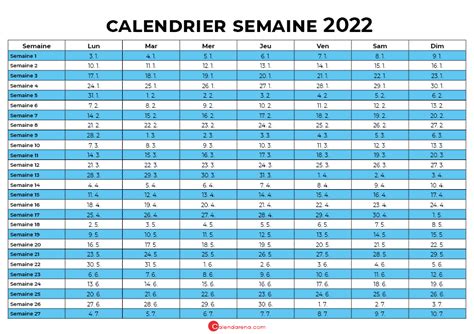 Combien De Semaines Y A T Il En 2022 Semaines 2022