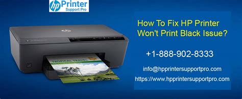 Fix HP Printer Won't Print Black Issue @ 1-855-233-2220