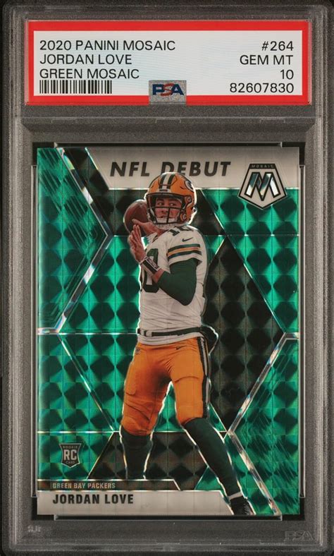 Amazon Jordan Love 2020 Panini Mosaic Green Football Rookie Card