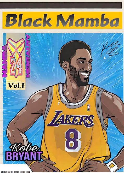 Black Mamba Kobe Bryant Comic Cover Volume 1 Art Print Digital Art By Clayton Eason Fine Art