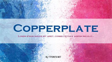 Copperplate Bold truetype font