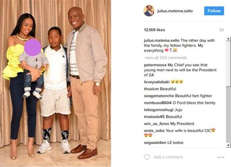 Julius Malema Shares Sweet Photo Of His Family Of 4 - OkMzansi