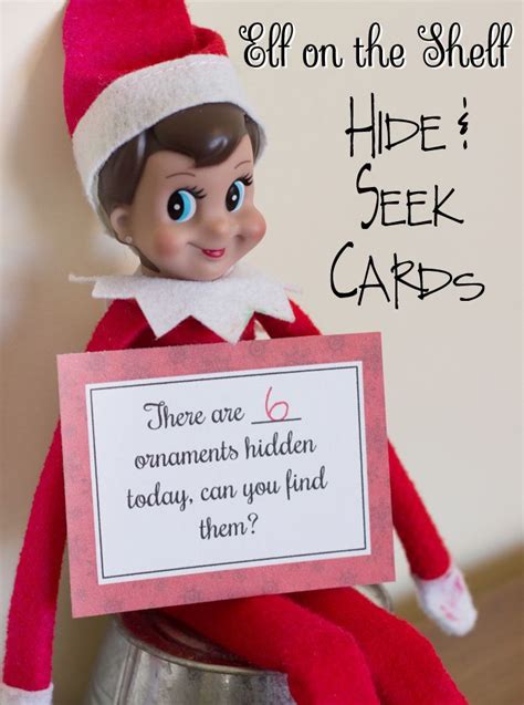 Free Printable Elf On The Shelf Hide And Seek Cards This Fun Activity