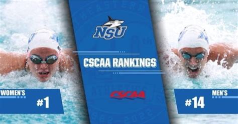 Nsu Womens Swimming Tabbed 1 Men Move Up One Spot Nsu Sharkfins