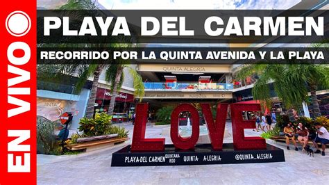 Playa Del Carmen En Vivo La Quinta Avenida YouTube