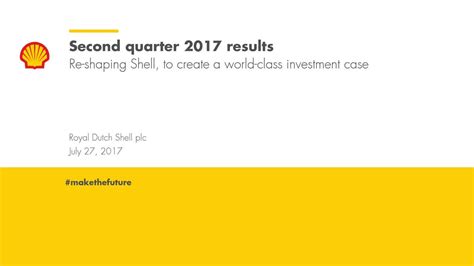 Royal Dutch Shell Plc 2017 Q2 Results Earnings Call Slides Nyse