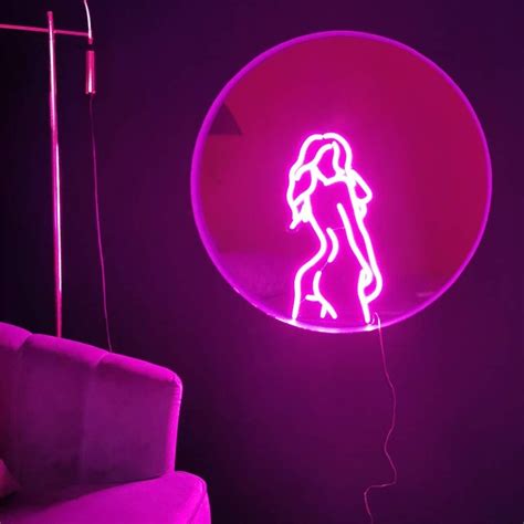 Diosa Sexy Lady Back Led Neon Signo Luces Rosa Mercado Libre