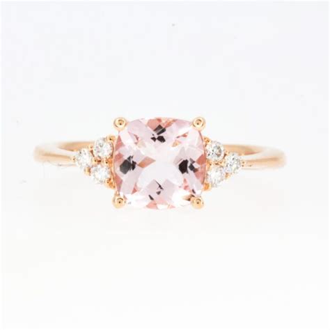 Ct Rose Gold Morganite And Diamonds Ring Allgem Jewellers