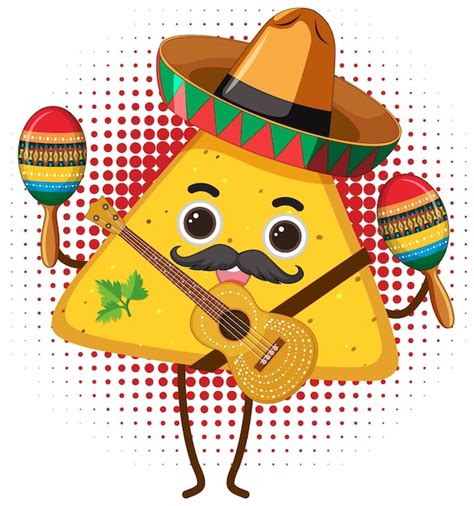 Free Vector Nachos Mexican Food Cartoon Character