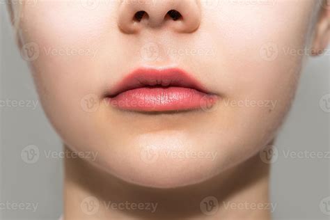 Female Lips After Permanent Makeup Lip Blushing Procedure 16264761