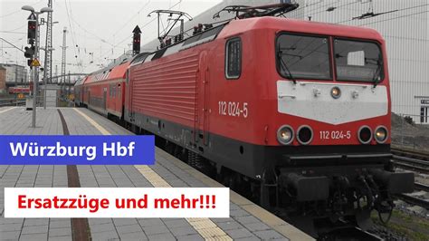 Würzburg Hbf Ersatzzüge mit WFL ICE Generationen IC1 DB Regio