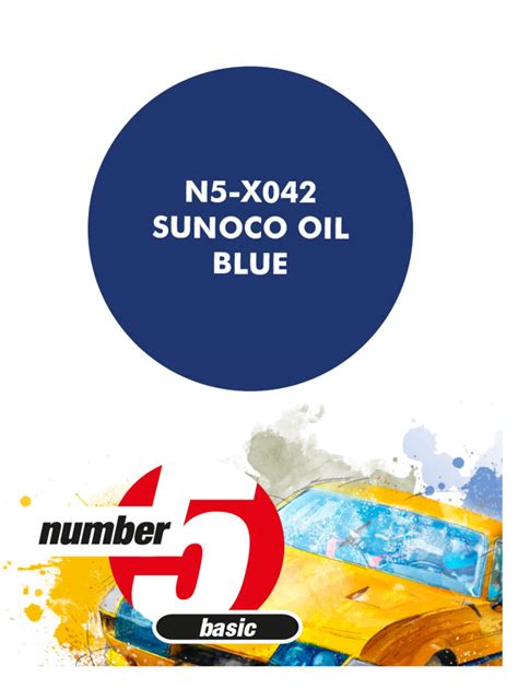 Sunoco Oil Blue Paint For Airbrush 30 Ml Number 5 Car Model Kitcz